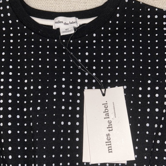 Miles the Label black dotted dress size 4 NWT - Picture 2 of 5
